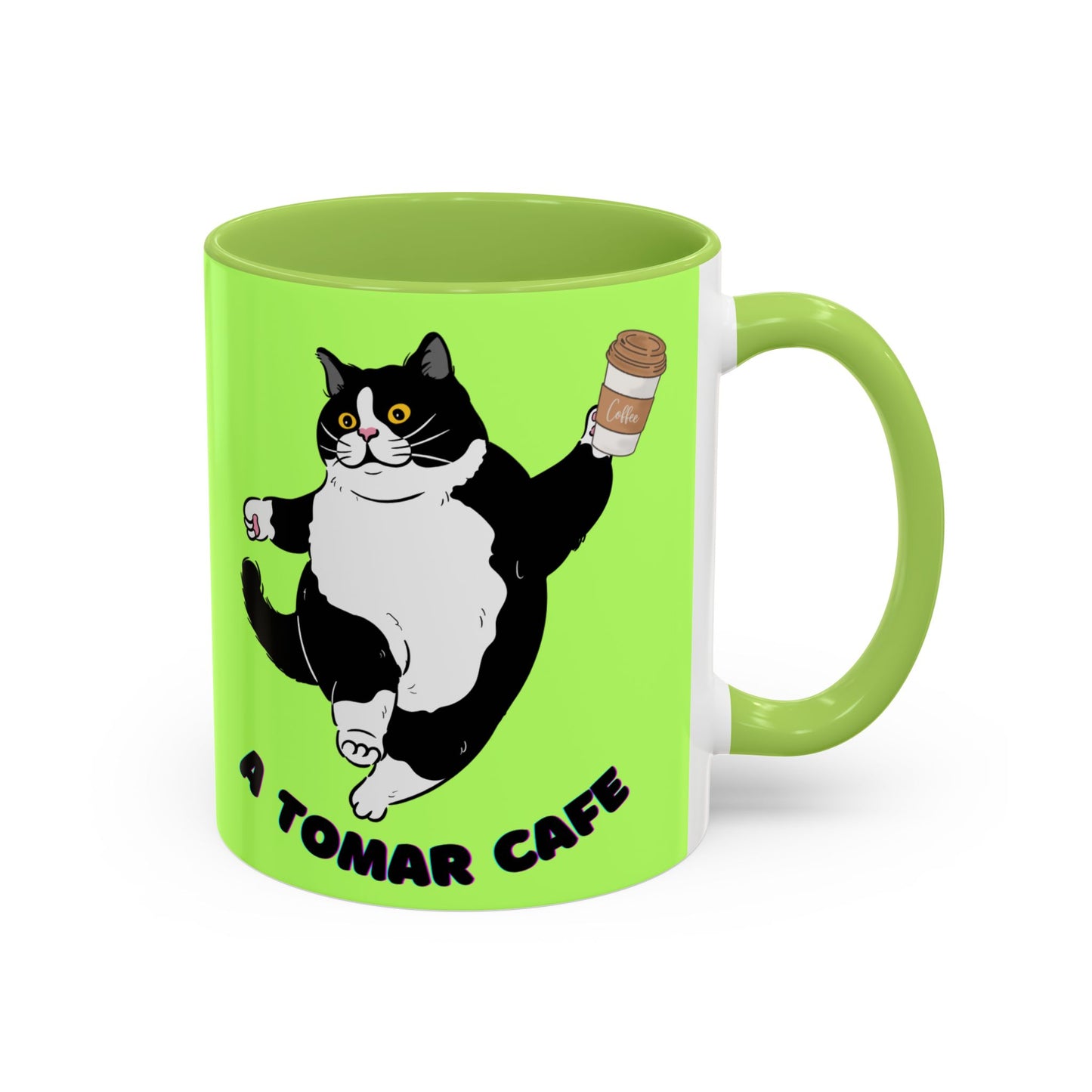 Taza Cafe Decorada Gato 330cl.