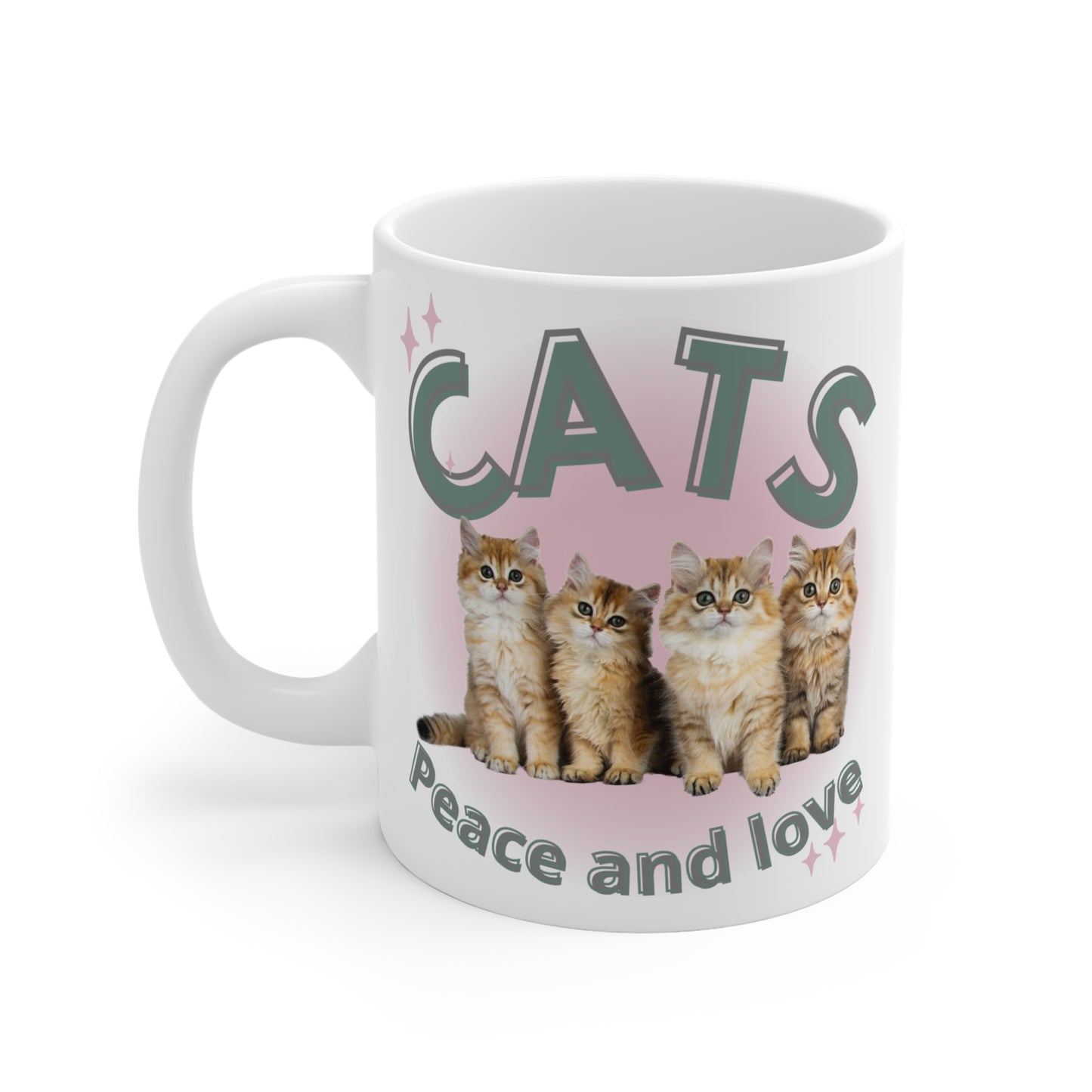 Taza de cerámica, regalo para amantes de los gatos, taza de café con gatos pacíficos y cariñosos.