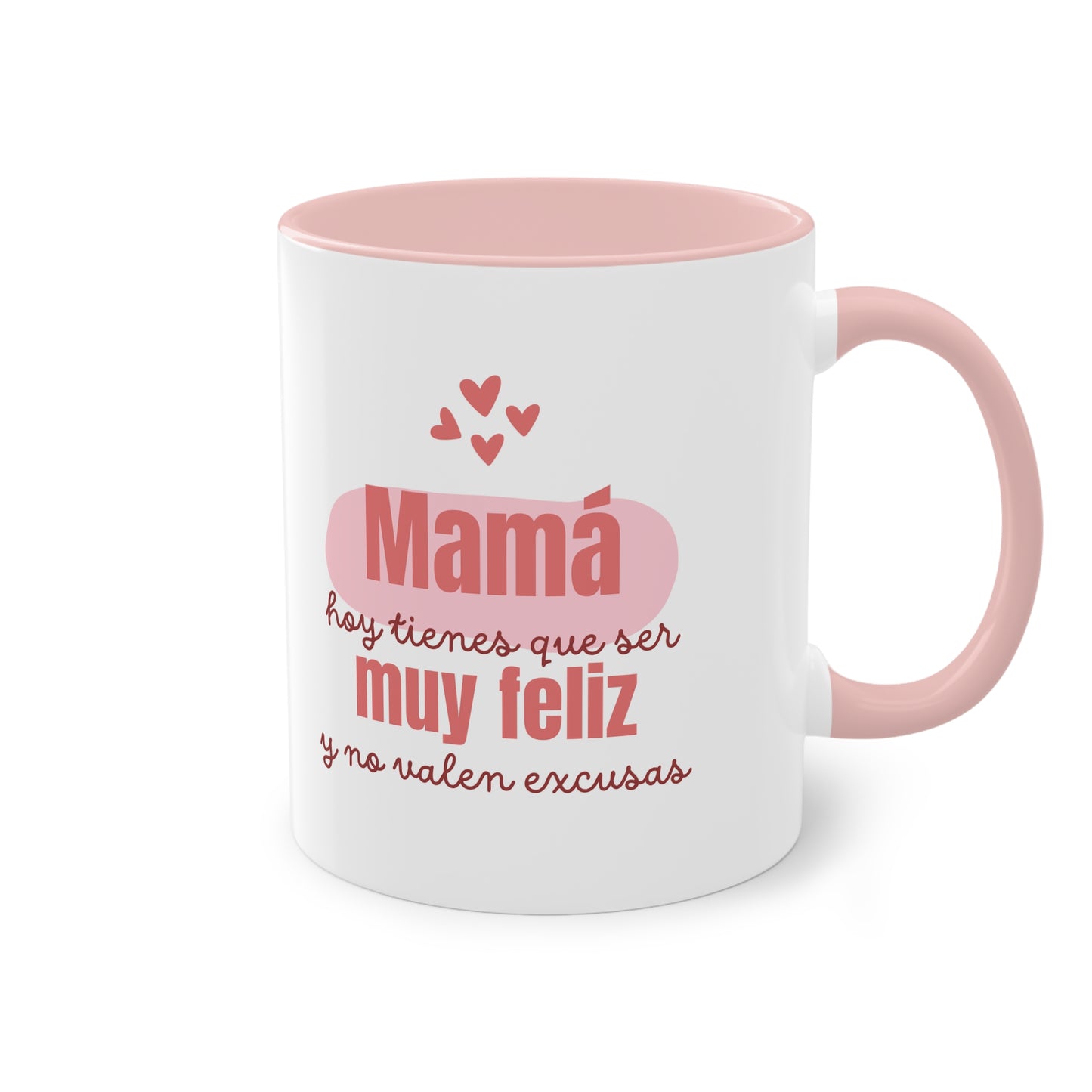 Taza de cafe bicolor 11oz, ideal para regalar el dia de la madre, a la mejor madre del mundo.