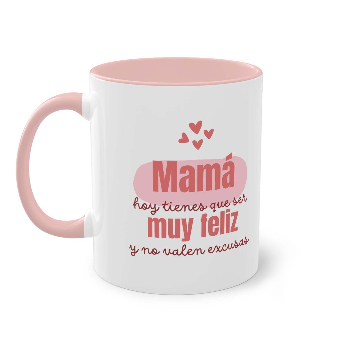 Taza de cafe bicolor 11oz, ideal para regalar el dia de la madre, a la mejor madre del mundo.