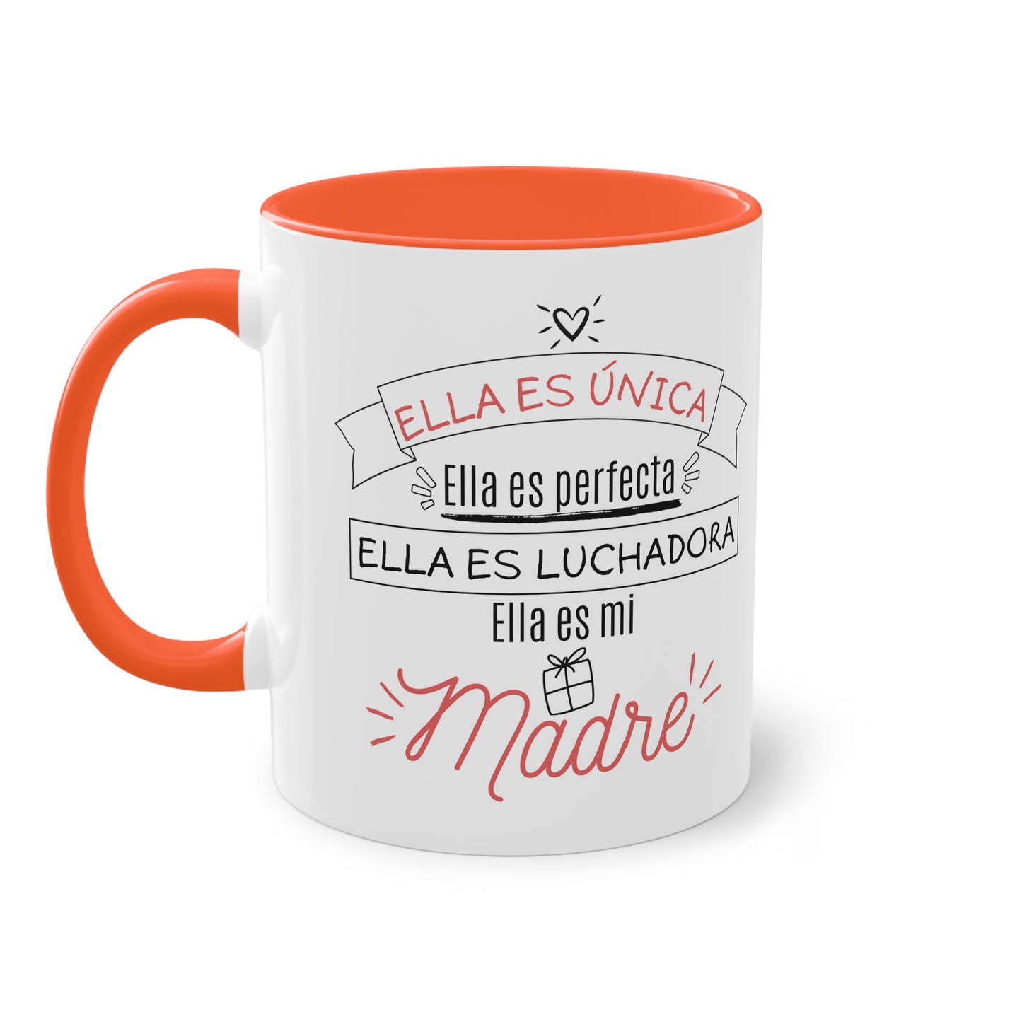 Taza de café bicolor, 11 oz