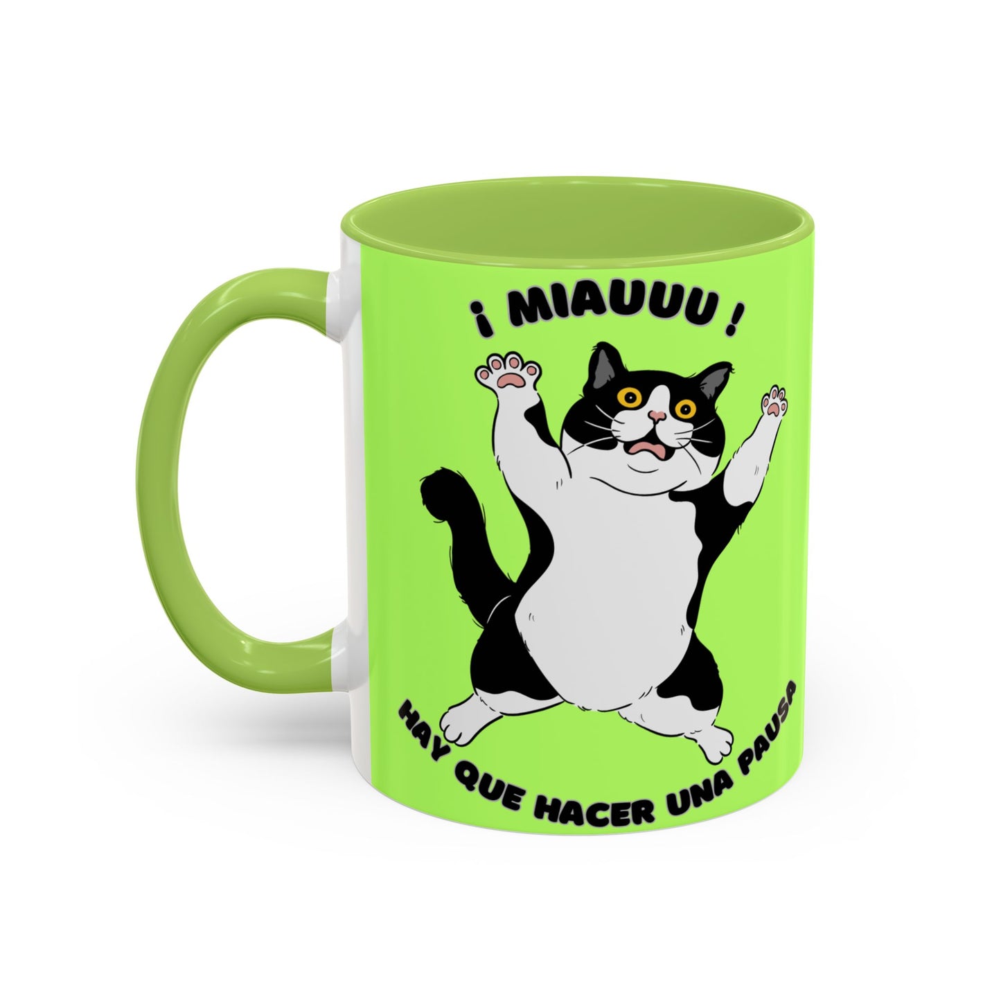 Taza Cafe Decorada Gato 330cl.