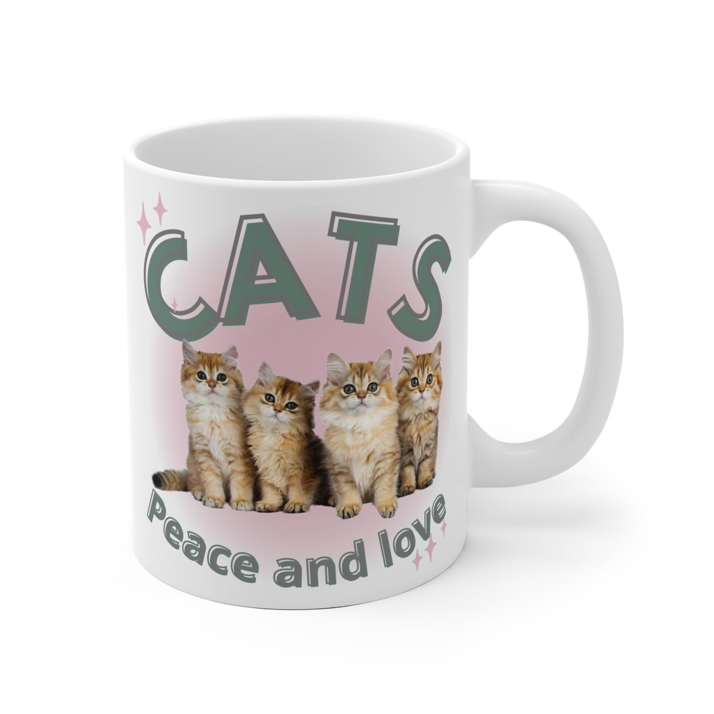 Taza de cerámica, regalo para amantes de los gatos, taza de café con gatos pacíficos y cariñosos.
