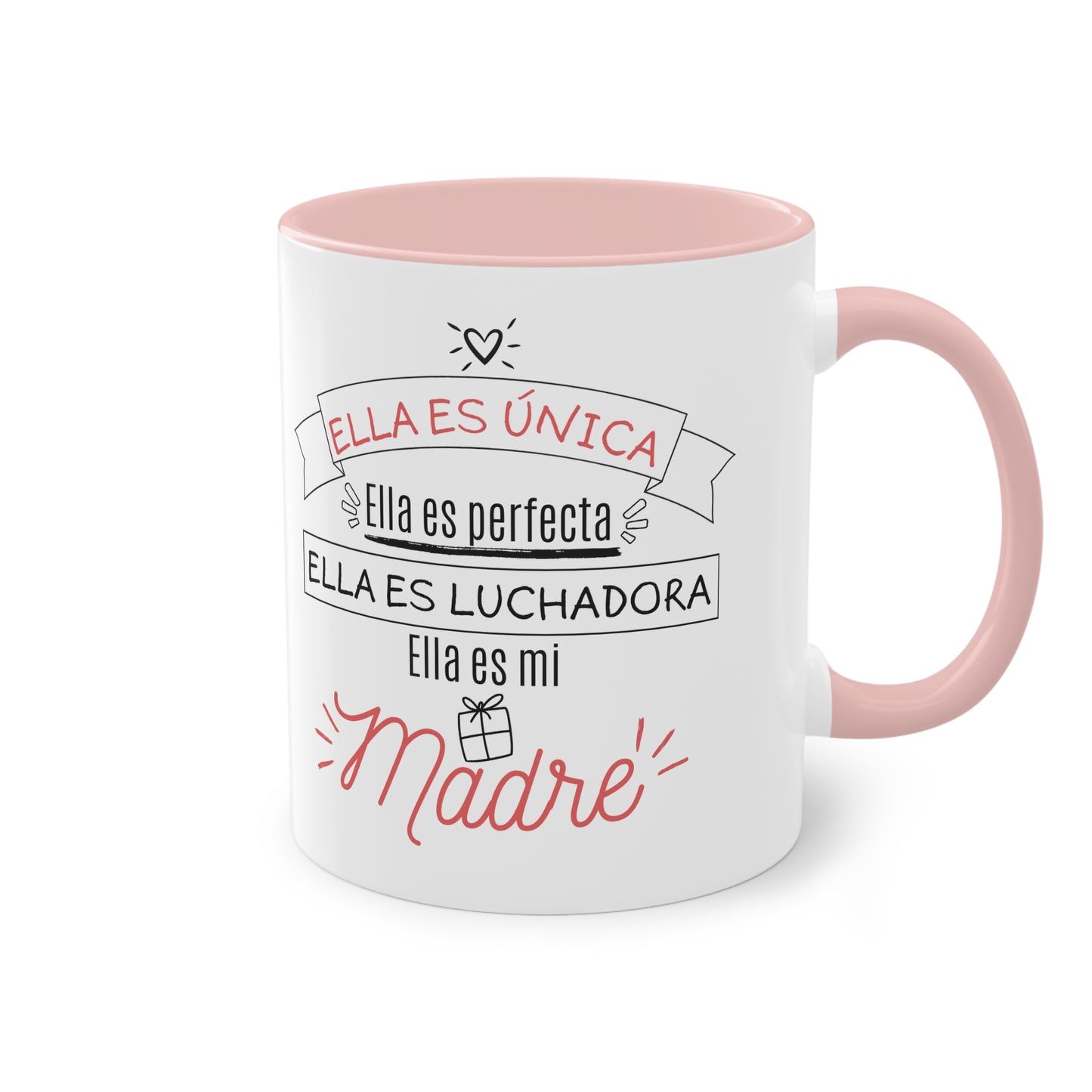 Taza de café bicolor, 11 oz