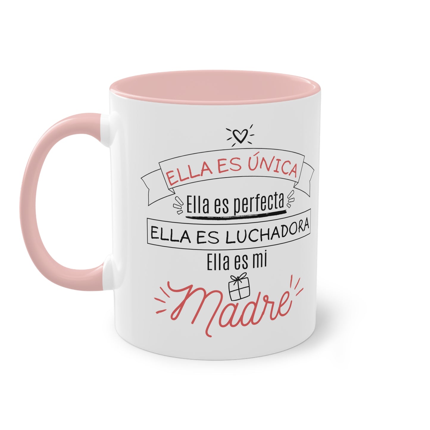 Taza de café bicolor, 11 oz