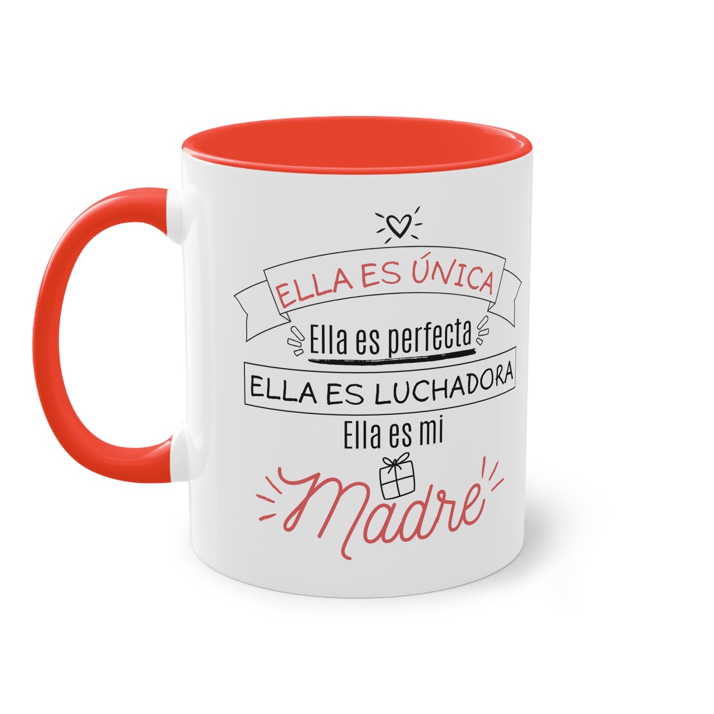 Taza de café bicolor, 11 oz