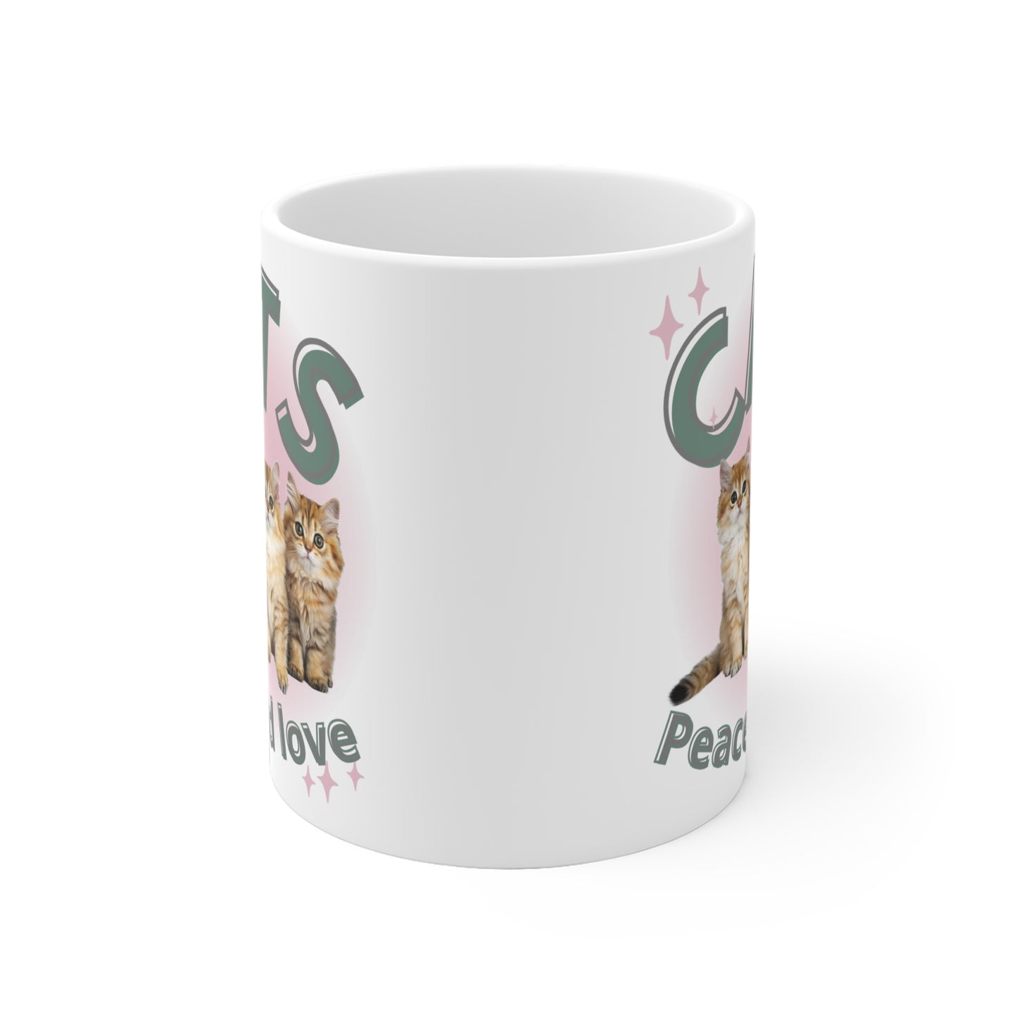 Taza de cerámica, regalo para amantes de los gatos, taza de café con gatos pacíficos y cariñosos.