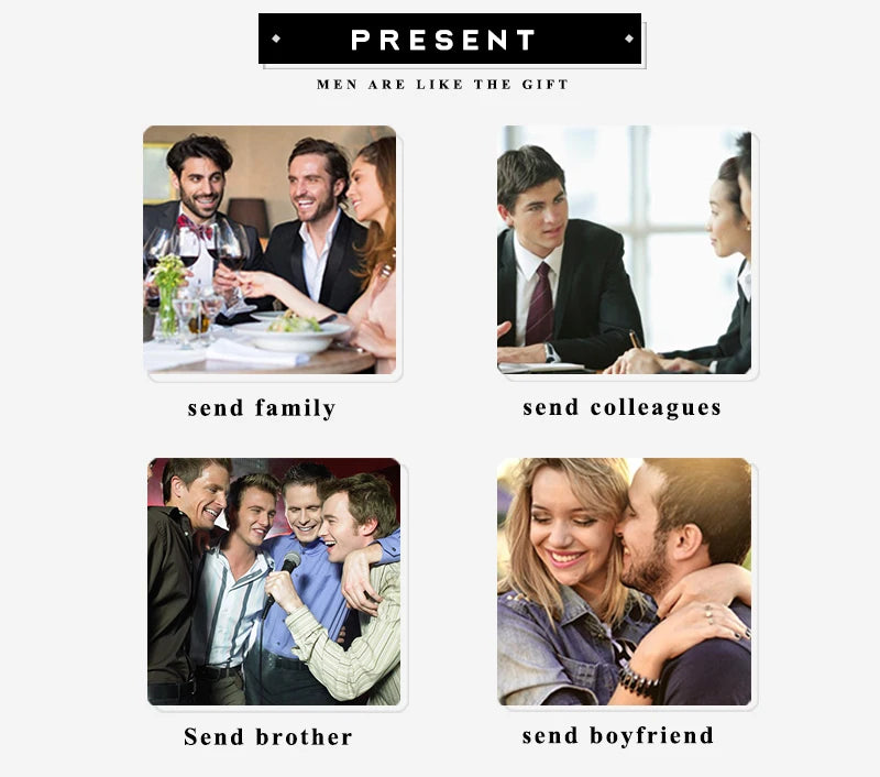 Pulseras de cuero negro trenzado para hombre, estilo punk, de acero inoxidable, para amigos, joyería de moda, regalos.