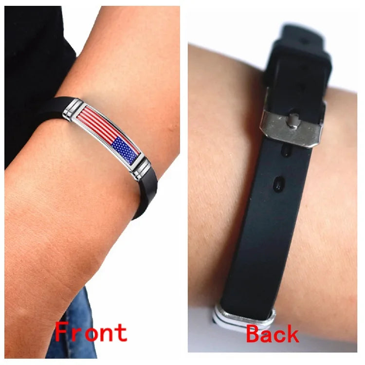 Pulsera de cuero con la bandera de España, Francia, Brasil, Portugal, Italia, Canadá y Venezuela. Pulsera para hombre. Flag Leather Bracelet France Brazil Portugal Italy Canada Venezuela Flag Charm Mens Wristband Jewelry