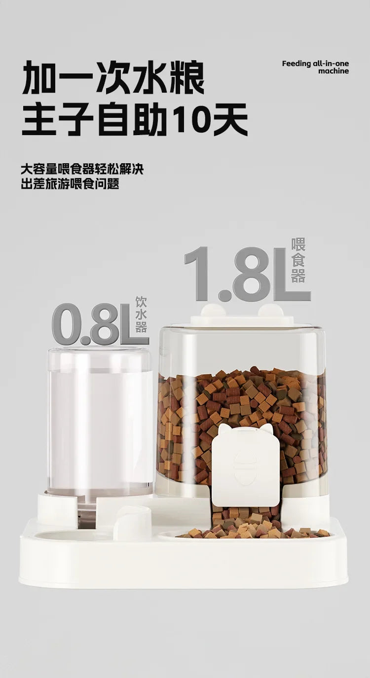 Comedero para gatos, cuenco para perros y gatos con dispensador de agua, circulación automática de comida para perros, utensilios para comida para gatos, productos universales para mascotas