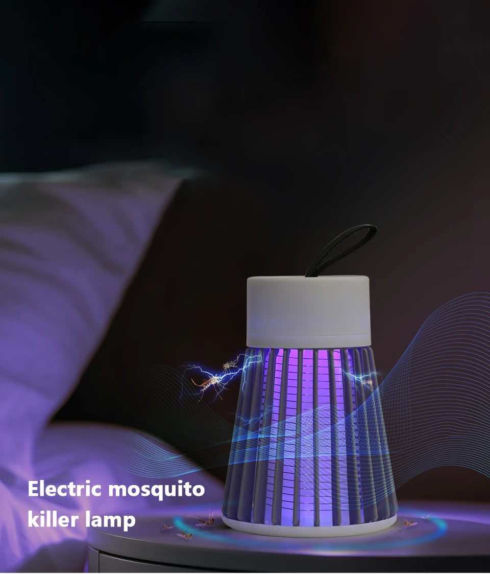 Lámpara antimosquitos, matamoscas eléctrico USB, para uso en dormitorios y exteriores, trampa dos en uno para polillas, avispas y mosquitos, portátil.