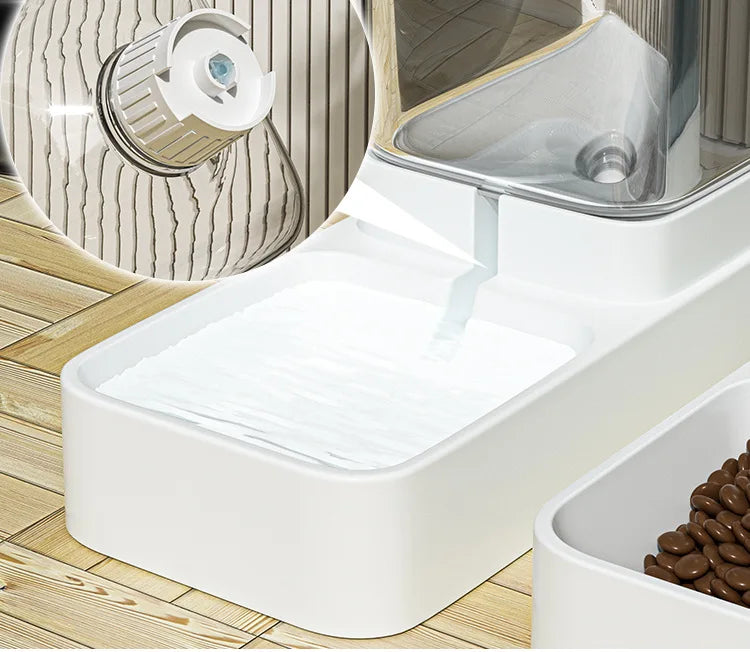 Comedero y dispensador de agua automático para gatos con recipiente de almacenamiento de alimentos por gravedad para gatos y perros
