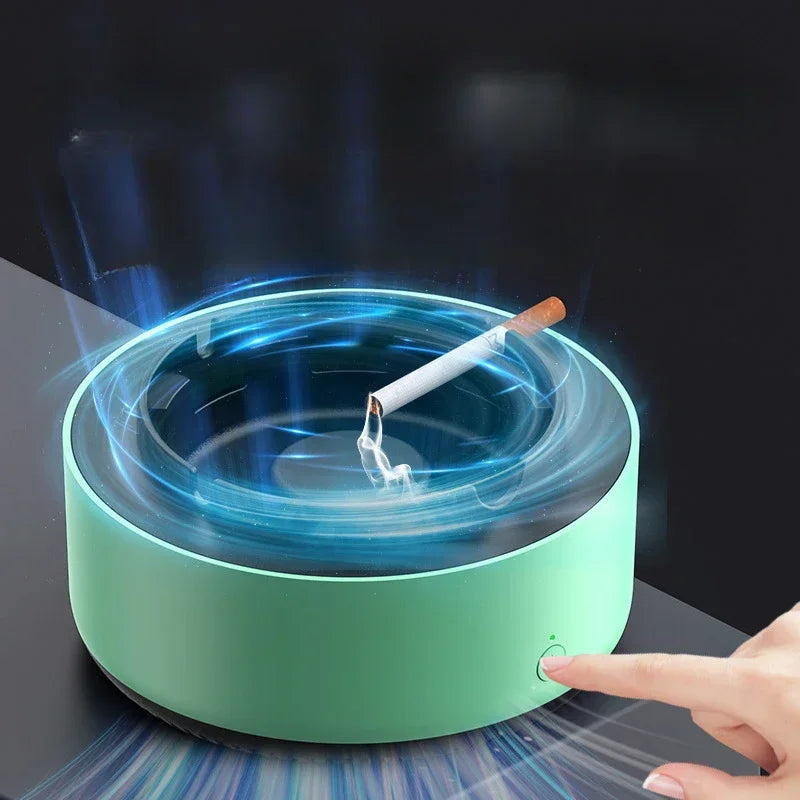 Cenicero purificador de aire inteligente para eliminar el humo pasivo y el olor a humo, con filtración múltiple para interiores, salas de estar y oficinas.