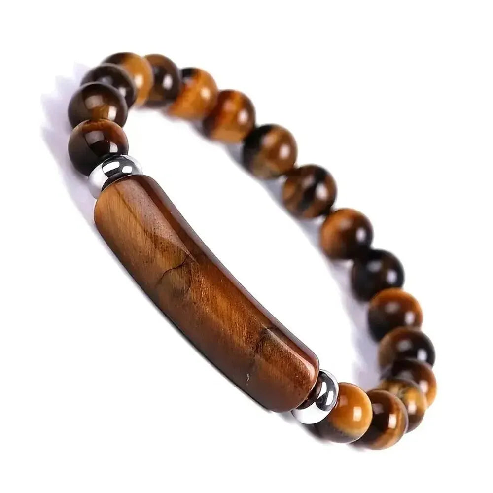 Pulsera de piedra curativa hecha a mano, turquesa, malaquita natural, cristal rugoso, energía corporal, yoga, 1 unidad
