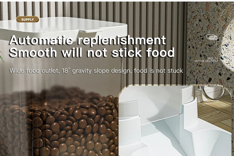 Comedero y dispensador de agua automático para gatos con recipiente de almacenamiento de alimentos por gravedad para gatos y perros