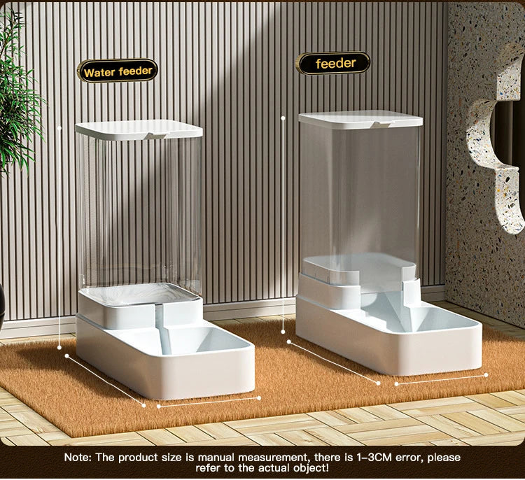 Comedero y dispensador de agua automático para gatos con recipiente de almacenamiento de alimentos por gravedad para gatos y perros
