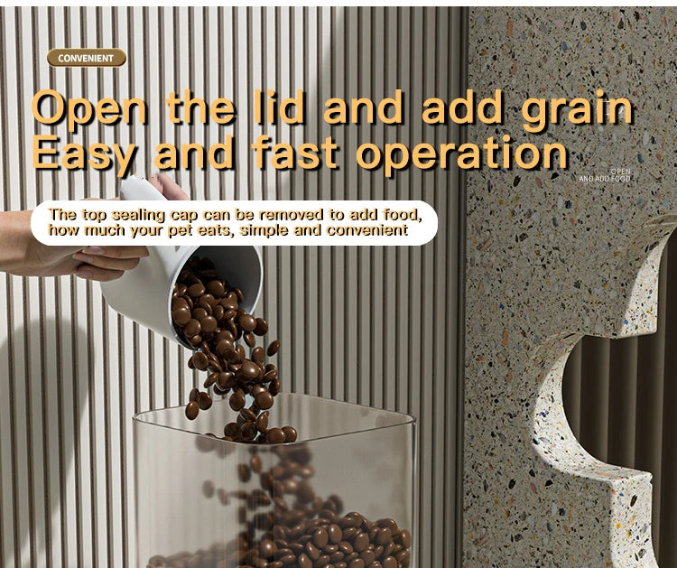 Comedero y dispensador de agua automático para gatos con recipiente de almacenamiento de alimentos por gravedad para gatos y perros