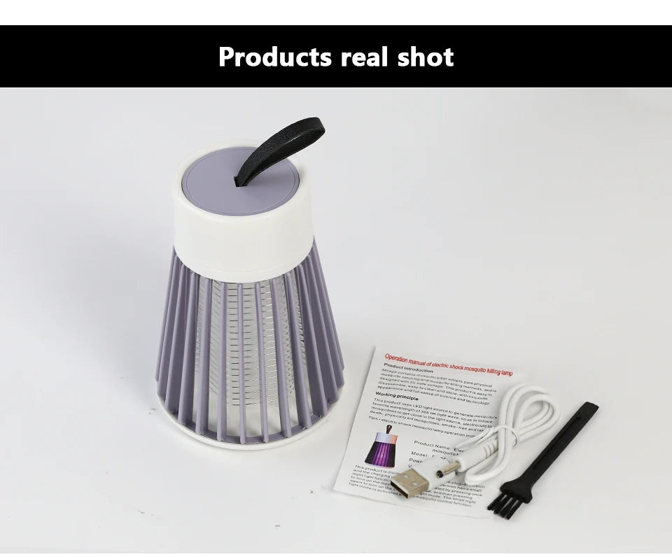 Lámpara antimosquitos, matamoscas eléctrico USB, para uso en dormitorios y exteriores, trampa dos en uno para polillas, avispas y mosquitos, portátil.
