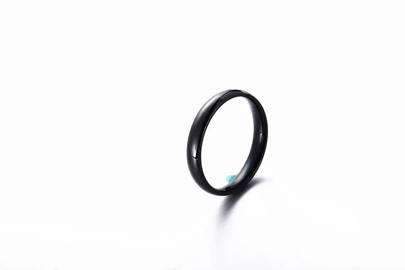 Anillo de titanio simple de 6 mm para mujeres y hombres, anillo de boda de acero inoxidable pulido, joyería para dedos, regalo para prevenir alergias.