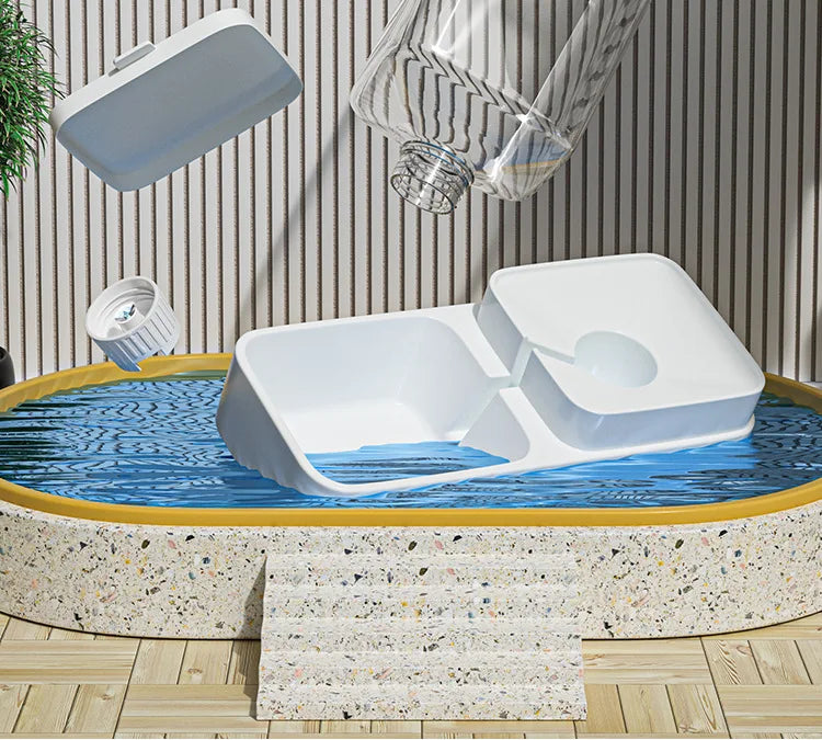 Comedero y dispensador de agua automático para gatos con recipiente de almacenamiento de alimentos por gravedad para gatos y perros