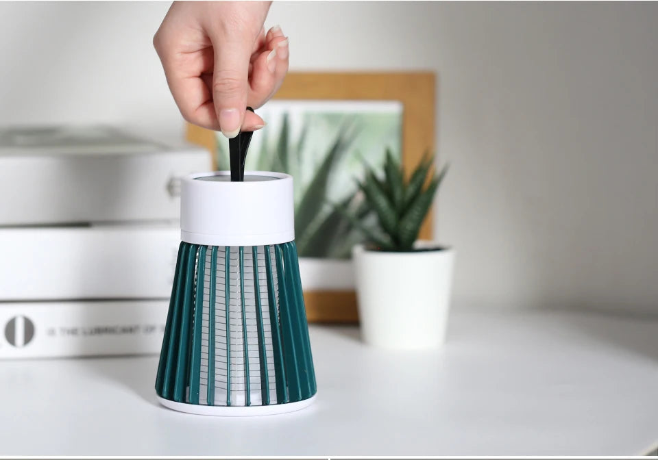 Lámpara antimosquitos, matamoscas eléctrico USB, para uso en dormitorios y exteriores, trampa dos en uno para polillas, avispas y mosquitos, portátil.