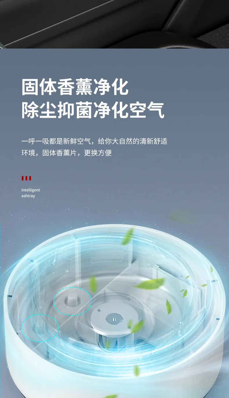 Cenicero purificador de aire inteligente para eliminar el humo pasivo y el olor a humo, con filtración múltiple para interiores, salas de estar y oficinas.