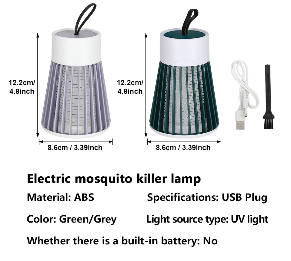 Lámpara antimosquitos, matamoscas eléctrico USB, para uso en dormitorios y exteriores, trampa dos en uno para polillas, avispas y mosquitos, portátil.