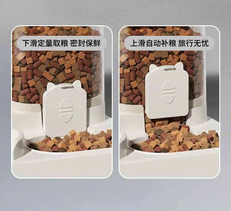 Comedero para gatos, cuenco para perros y gatos con dispensador de agua, circulación automática de comida para perros, utensilios para comida para gatos, productos universales para mascotas