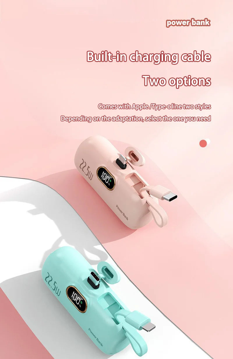 Mini banco de energía móvil conveniente de 30000 mAh, carga rápida portátil, adecuado para iPhone 16, 15, 14, Samsung, Xiaomi, batería externa