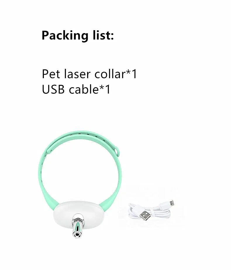 Collares láser inteligentes para mascotas, collares de juguete para gatos, juguetes ajustables para mascotas, suministros para mascotas