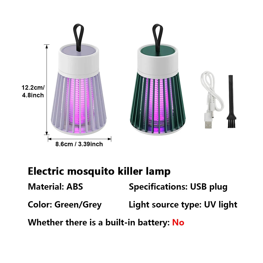 Lámpara antimosquitos, matamoscas eléctrico USB, para uso en dormitorios y exteriores, trampa dos en uno para polillas, avispas y mosquitos, portátil.