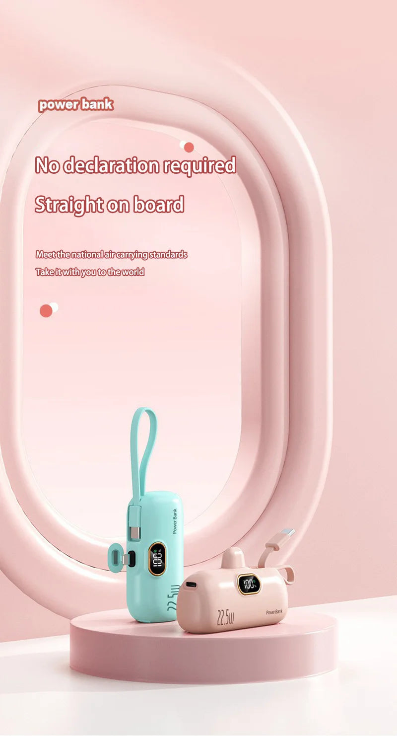 Mini banco de energía móvil conveniente de 30000 mAh, carga rápida portátil, adecuado para iPhone 16, 15, 14, Samsung, Xiaomi, batería externa