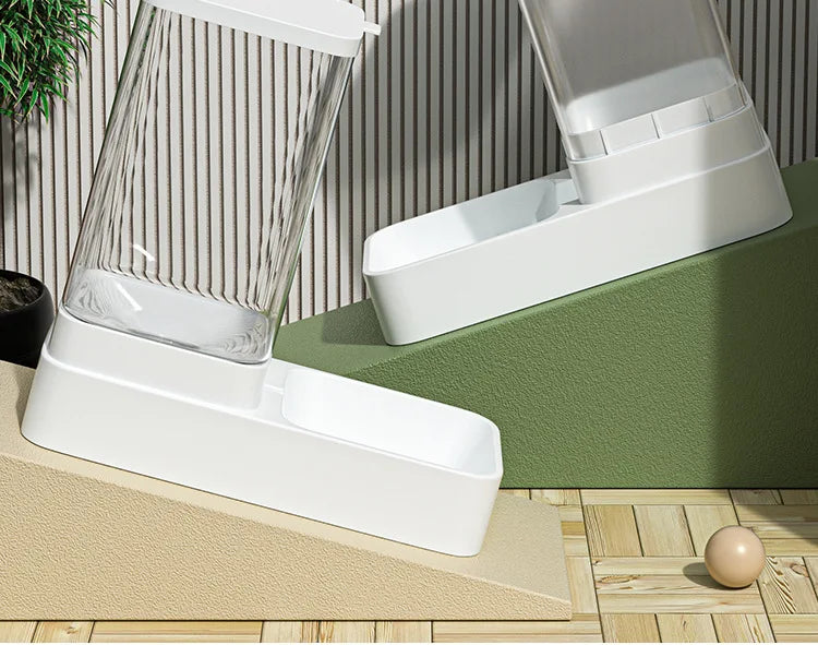 Comedero y dispensador de agua automático para gatos con recipiente de almacenamiento de alimentos por gravedad para gatos y perros