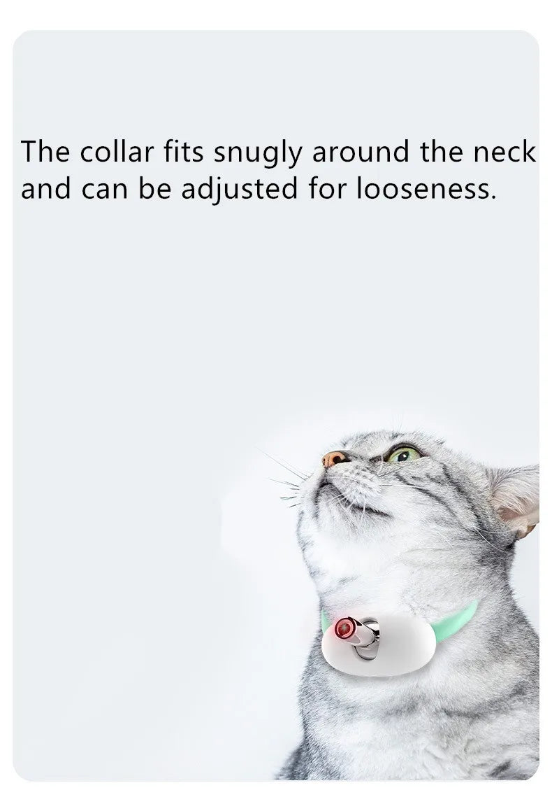 Collares láser inteligentes para mascotas, collares de juguete para gatos, juguetes ajustables para mascotas, suministros para mascotas