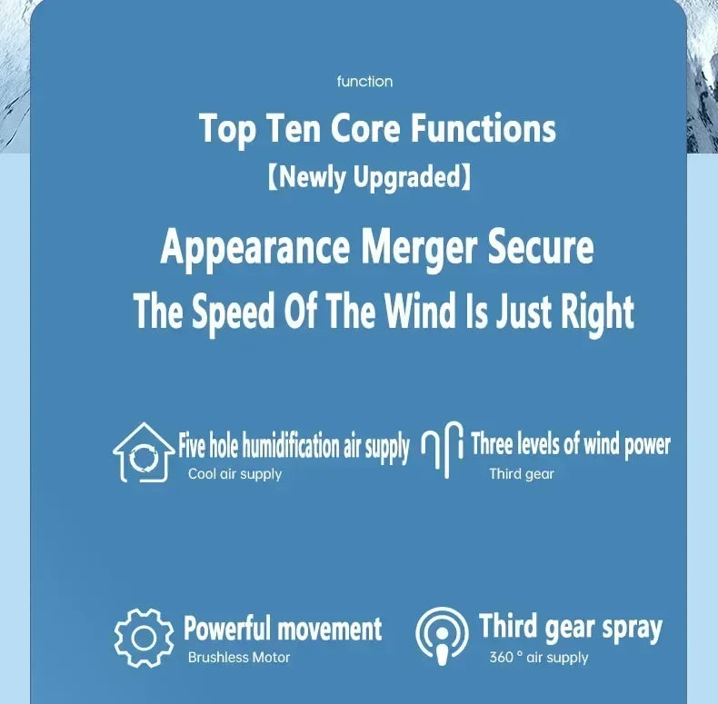 Enfriador de aire portátil 3 en 1 para el hogar, ventilador pequeño con humidificador y luz nocturna LED, ahorro de energía, 2025