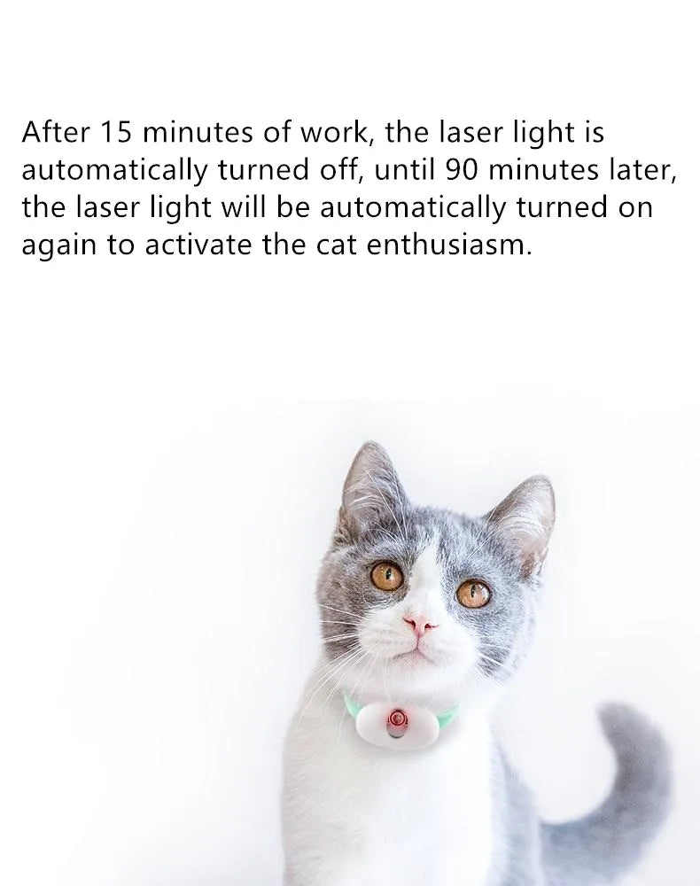 Collares láser inteligentes para mascotas, collares de juguete para gatos, juguetes ajustables para mascotas, suministros para mascotas