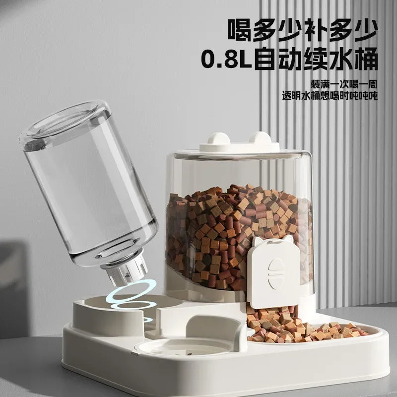Comedero para gatos, cuenco para perros y gatos con dispensador de agua, circulación automática de comida para perros, utensilios para comida para gatos, productos universales para mascotas