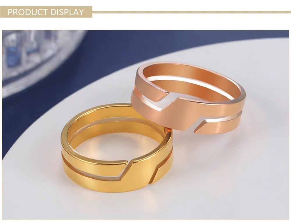 Anillo Skyrim de acero inoxidable para hombre y mujer, estilo minimalista, informal, color negro, 2025, ideal como regalo de boda para pareja.