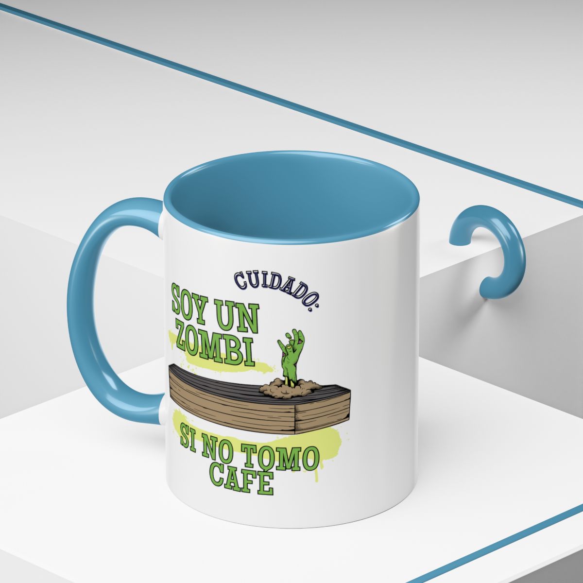 Taza de café Zombi Divertidas con acento 0,33 l