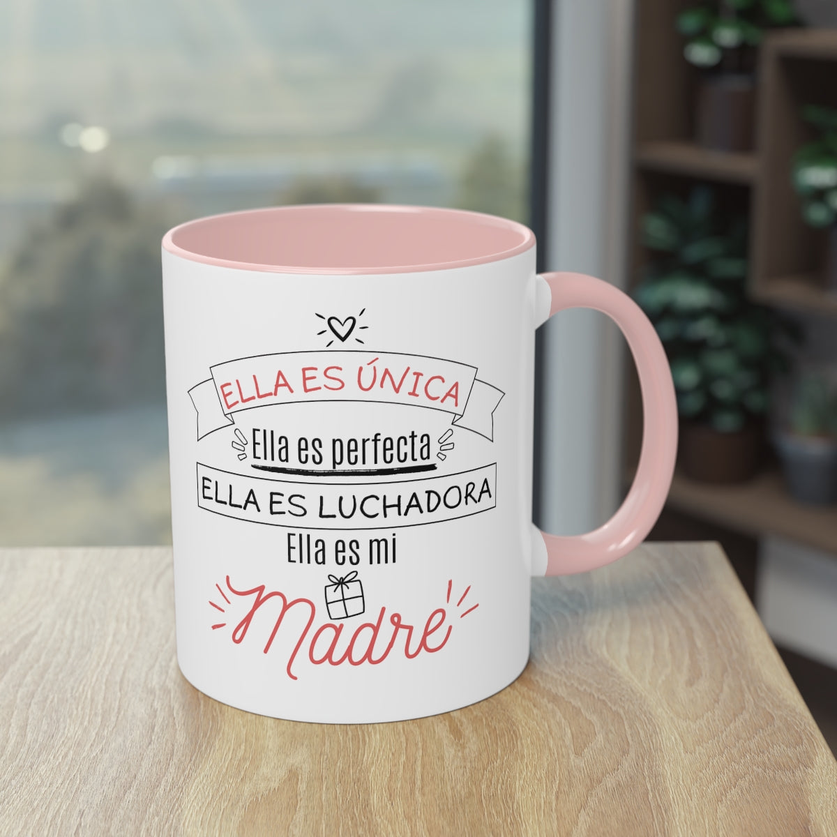 Taza de café bicolor, 11 oz